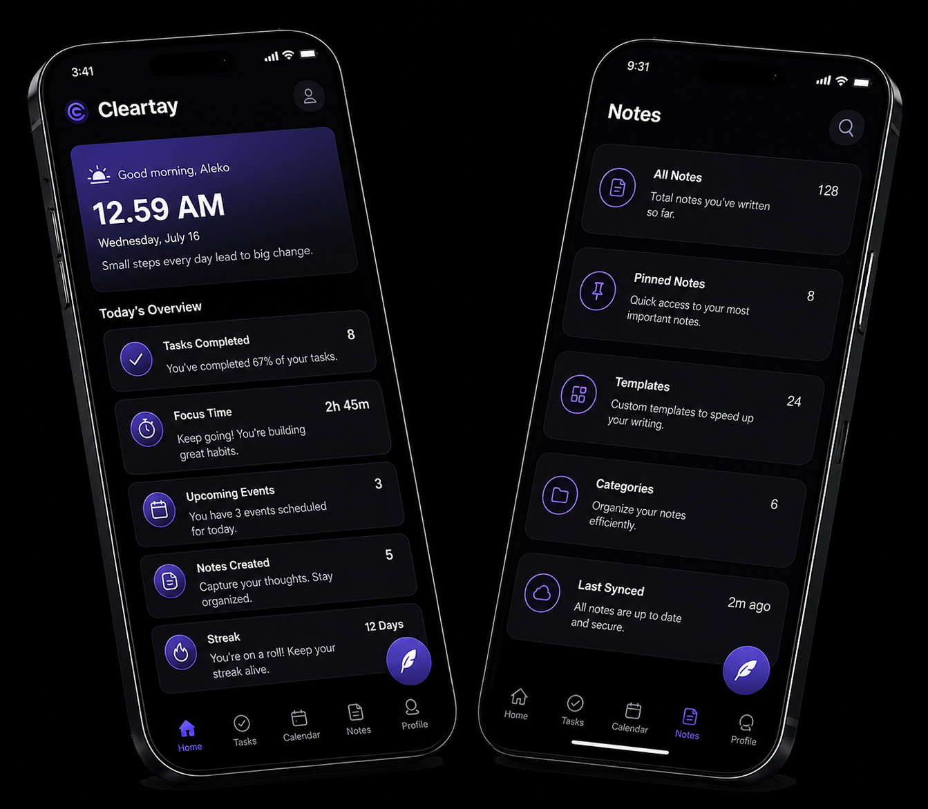 Clearday app screenshot